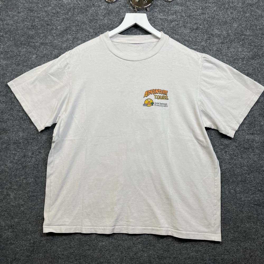 Unbranded Adventure Tours T-Shirt Men M/L White Good Graphic Costa Rica Souvenir